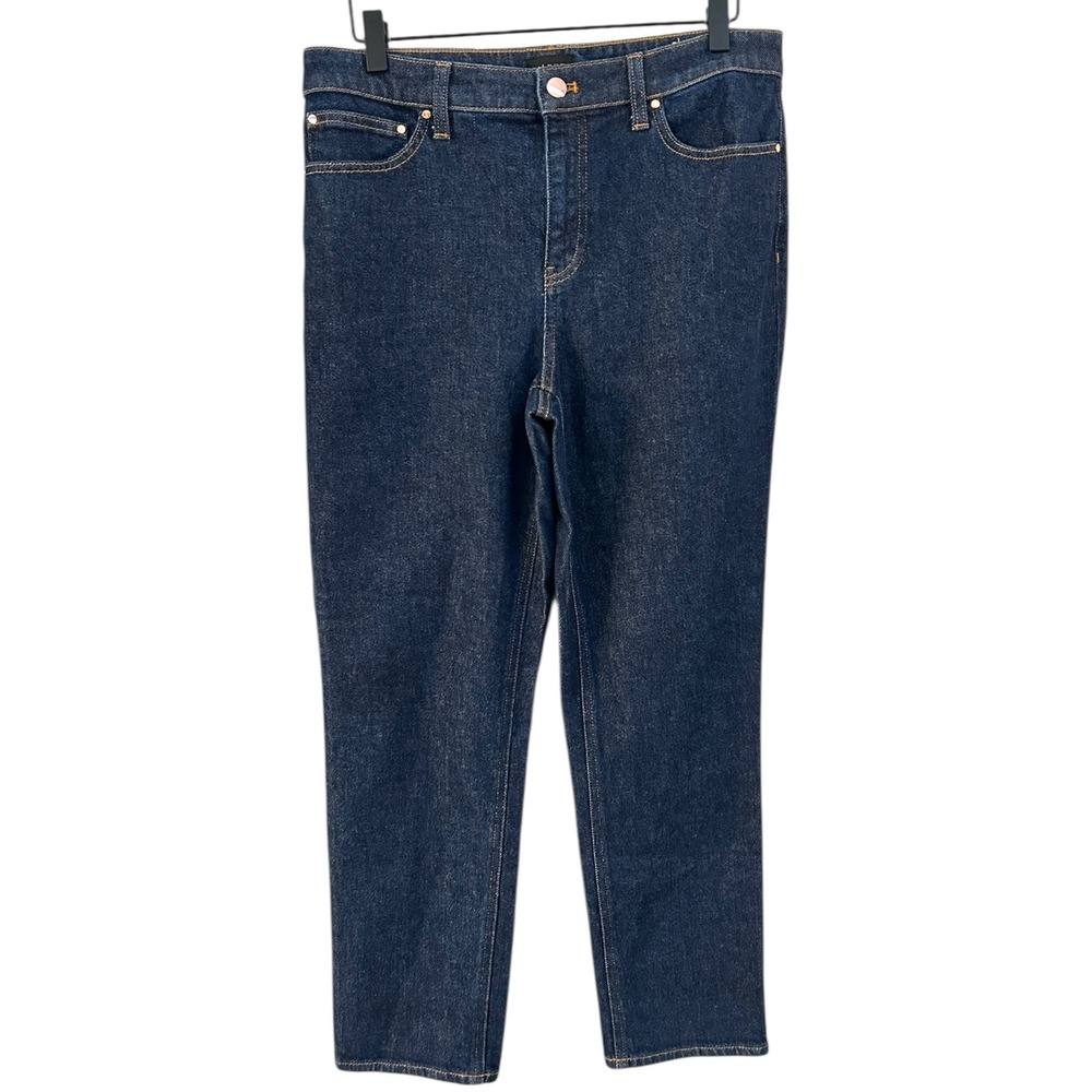NWOT Talbots Women Size 8‎ Slim Straight Ankle Jeans Dark Wash Denim Classic